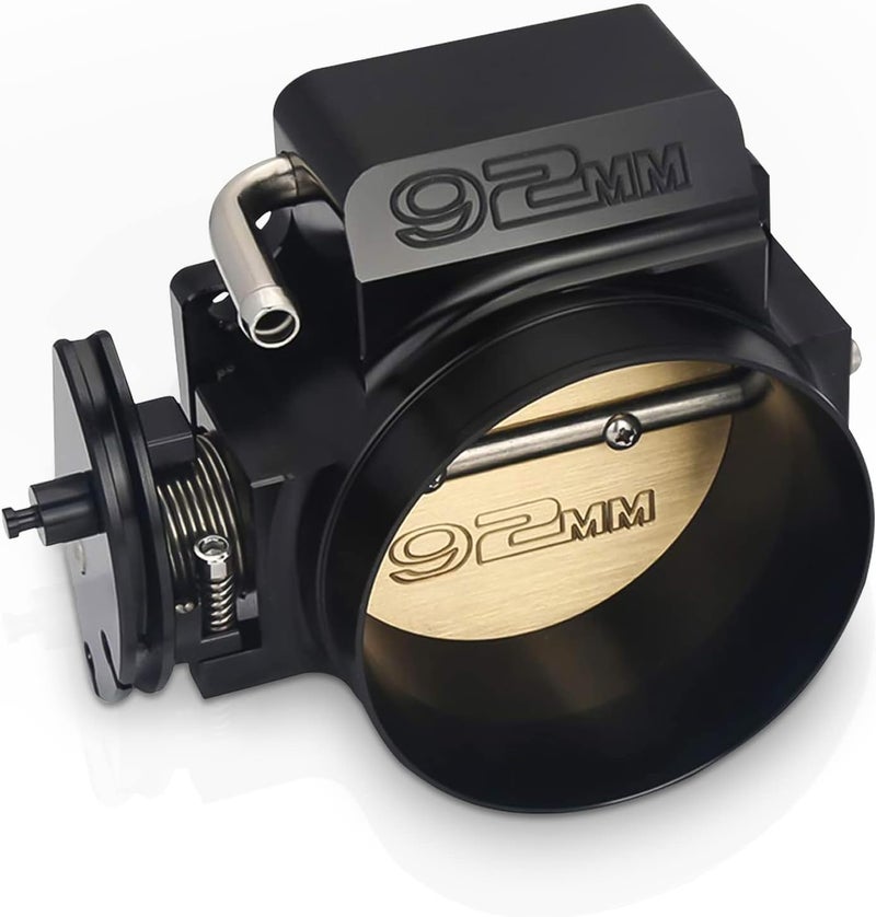 Endxedo 92mm Throttle Body Assembly Compatible with LS LS1 LS3 LS6 LSX Engine 4 Bolt Aluminum Black - Image 1